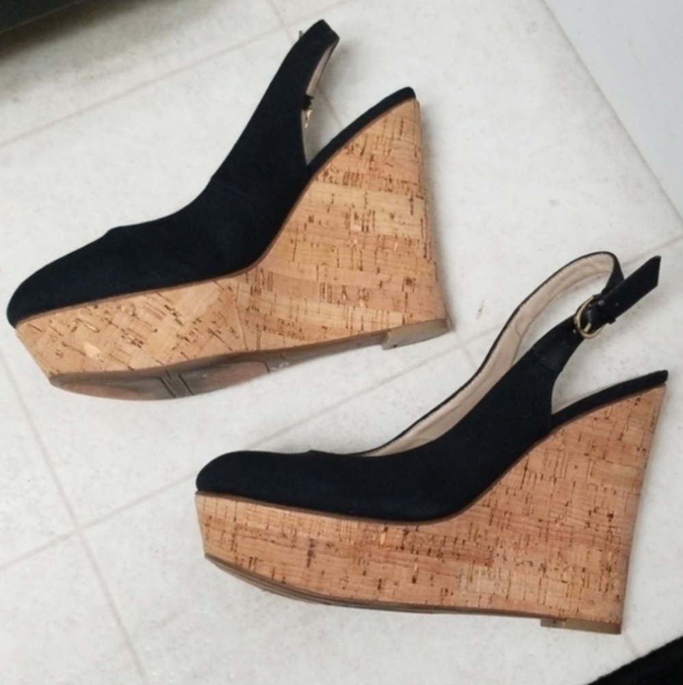 Nine West Garolina Cork Platform Wedges